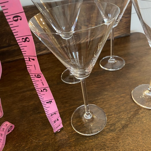 Set of 4 Crystal Lenox O2xygen Martini Glasses - Picture 7 of 9